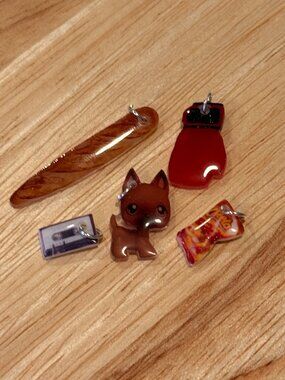 Y2K Mini Charms — Littlest Pet Shop, Cheetos, Cassette, Baguette & Boxing Glove